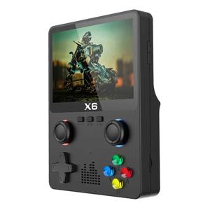 2023 새로운 X6 3.5 인치 IPS 화면 휴대용 게임 플레이어 듀얼 조이스틱 11 시뮬레이터 GBA 비디오 게임 콘솔