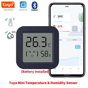 Tuya 온도 습도 센서 블루투스 호환 미니 LCD 디스플레이 앱 리모컨 온도계 습도계