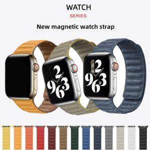 애플 워치 정품 가죽 s9 마그네틱 iwatch56789SE 트윌 스트랩 울트라2 제조 업체 적합