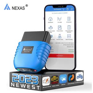 NEXAS NexLink 오토바이 진단 도구, 블루투스 5.0 OBD2 EOBD 스캐너, iOS 안드로이드 윈도우 오류 코드 리더, 엔진 점검