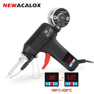 NEWACALOX 디지털 디스플레이 납땜 인두 건, 180-520 °C 온도 조절 가능, 자동 주석 건 수리 DIY 도구, EU 80W