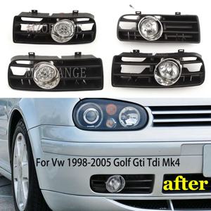 안개등 LED 안개등 헤드라이트 VW Golf 4 MK4 GTi TDI 1997-2006 LED DRL 운전 안개등 레이싱 그릴 방향 지시등, 안개등 헤드라이트 LED DRL