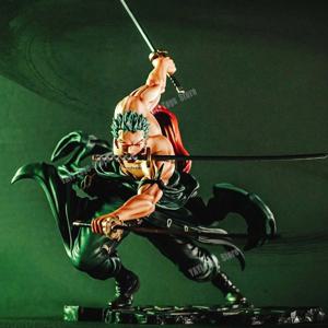 인기 원피스 10cm 애니메이션 피규어 GK Roronoa Zoro 3 블레이드, Sa-maxium Manga 애니메이션 조각상 액션 피규어 컬렉션 모델 키즈 장난감