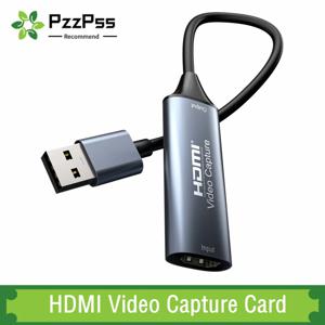 HDMI 비디오 캡처 카드, 맥북 PS4 PC 게임 DVD 카메라 녹화용, HDMI to USB 2.0, USB 3.0 USB-C 비디오 그래버 박스, 4K, 30Hz