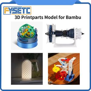 Bambu Lab 항공기 엔진, LED 조명, 대리석 트랙, 3 축 뚜르비옹, 3D 인쇄 부품 모델 키트, 3D 프린터 부품