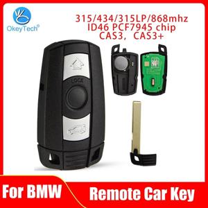 OkeyTech 자동차 리모컨 키, BMW CAS 3 시스템 1 3 5 시리즈 ID46 PCF7945 칩, 315 Mhz, 434/868 Mhz