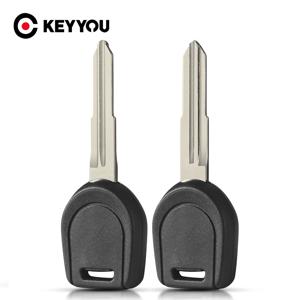 KEYYOU 트랜스폰더 자동차 키 케이스, 미쓰비시 콜트 아웃랜더 미라지 파제로, 칩 없음, MIT11, MIT8 블레이드, 10 개