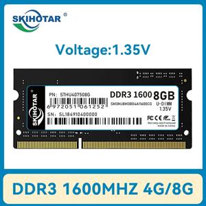 SKIHOTAR DDR3 SoDimm 램 노트북 메모리 모듈, DDR3 4GB 8GB 1333MHZ 1600MHZ PC4 메모리 RAM