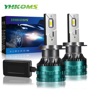 YHKOMS 고출력 캔버스 LED 헤드라이트, 300W 30000LM H7 H4, H11 H1 H8 H9 9005 HB3 9006 HB4 터보 램프, 6000K 자동차 조명, 안개등