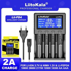 Liitokala Lii-PD4 Lii-PD2 18650 배터리 충전기, 1.2V 3.7V NiMH 26650 21700 18350 18500 14500 AA AAA LiFePO4 배터리용