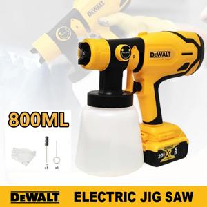 Dewalt 전기 스프레이건 무선 페인트 분무기, 휴대용 자동차 가구 코팅 에어 브러시, Dewalt 18V 20V 배터리용, 800ml