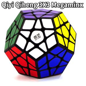 [Funcube]Qiyi Qiheng 3X3X3 Megaminx 매직 스피드 큐브, 스티커리스 전문 스트레스 방지 퍼즐 피젯