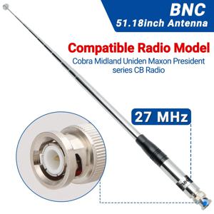 BNC 휴대용 cb무전기 워키토키용 텔레스코픽 안테나, 코브라 미들랜드 유니 덴 맥슨 회장 애니톤, 27Mhz