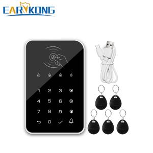 Earykong 433MHz 무선 키보드 터치 패드 초인종 버튼, G50 / G30 / PG103 / W2B WiFi GSM 알람 RFID 카드 충전식