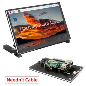 라즈베리 파이 5 7 인치 터치 스크린, IPS 1024x600 HD LCD HDMI 호환 디스플레이, RPI 4B 3B + OPI 5 AIDA64 PC 보조 화면