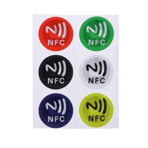 NFC 방수 애완 동물 소재 스티커 스마트 접착제 Ntag213 태그 모든 전화, 6 개