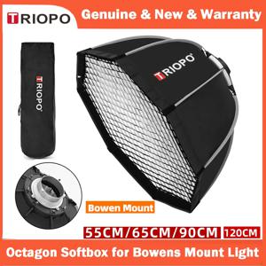 TRIOPO 55cm 65cm 90cm 120cm Foldable Octagon Softbox-접이식 팔각형 소프트박스, 55cm, 65cm, 90cm, 120cm, 보웬스 마운트, Sokani, X100, COLBOR, CL60, Godox, Aputure, LED 비디오 라이트