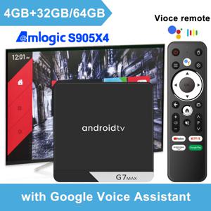 G7 Max 스마트 TV 박스, 안드로이드 11, Amlogic S905X4 미디어 플레이어, 1000M AV1 4K HDR 10 + 듀얼 와이파이 2.4G/5G BT5.0, USB3.0, 4GB 32GB 64GB ATV