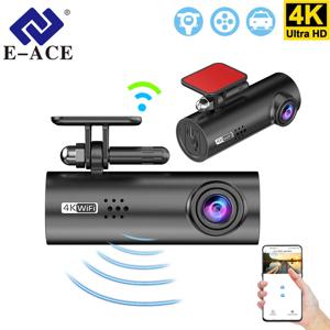 E-ACE 4K UHD 와이파이 미니 대시 캠, 자동차 DVR 비디오 녹음기, 앱 제어, 야간 투시경, 24 시간 주차 카메라 모니터, 자동차 액세서리