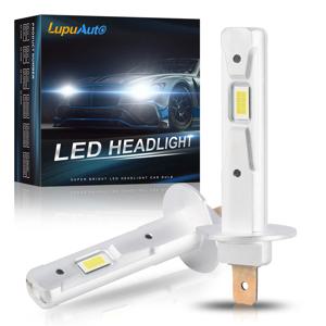 1:1 자동차 LED 캔버스 헤드라이트 전구, 흰색 6000K 미니, 매우 밝은 LED 안개등, 12V 루푸오토, H1 H3 LED, 60W, 12000Lm, 2 개