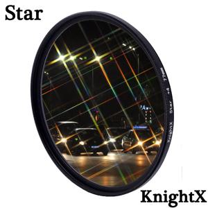 KnightX 효과 스타 필터 라인, 캐논 Eos 소니 니콘 사진 촬영용 카메라 렌즈 필터, 52mm, 55mm, 58mm, 67mm, 77mm