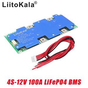 LiitoKala 리튬 다리미 인산염 배터리 보호 회로 기판, 균형 충전, 4S, 12V, 100A, BMS, LiFePo4