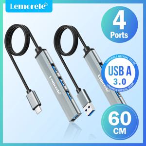 Lemorele USB C 허브 3.0 롱 케이블, OTG 4 포트 타입 C 허브, 멀티 스플리터 어댑터, 노트북 액세서리, 샤오미 레노버 맥브용