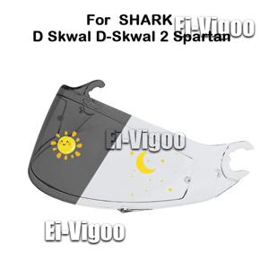 광변색 실드 바이저 렌즈, SHARK D Skwal D-Skwal 2 스파르탄 헬멧 바이저, 풀 페이스 비세이라 Capacete 레이싱 헬멧 부품