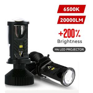 Y6D H4 LED 프로젝터 헤드라이트 프로젝터 렌즈, 선풍기 냉각, 90W 자동차 하이 로우 빔 전구, 12V 6000K Bi LED 렌즈 프로젝터