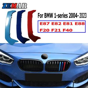 ZEMAR-자동차 레이싱 그릴 스트립 트림 클립 M 액세서리, BMW F20 F21 F40 시리즈 1 E87 E82 E81 E88, 2004-2021 2022 2023 용 ABS, 3 개