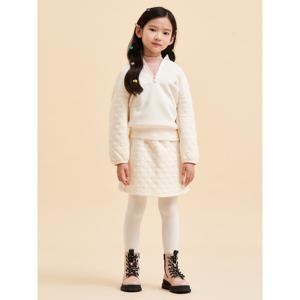 BEANPOLE KIDS 여아 면 퀼팅 반집업 상하 세트  아이보리(BI3841G010)