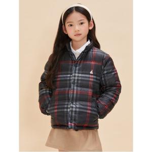 BEANPOLE KIDS 덕다운 체크 리버서블 한줌 경량패딩  블랙 (BI4838U085)