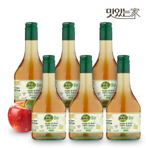 COOP 비비베르데 이탈리아 유기농 애플사이다비니거 천연발효 사과식초 500ml 6병 무첨가물 Non GMO