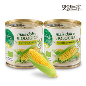 COOP 비비베르데 이탈리아 유기농 스위트콘(옥수수콘) 160g 2캔 무설탕 무첨가물 Non GMO