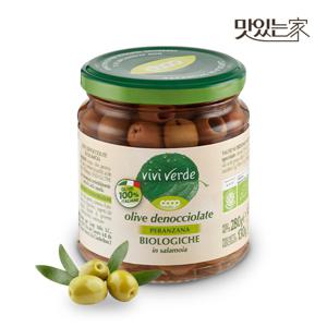 COOP 비비베르데 이탈리아 유기농 씨없는 페란자나 올리브 절임 280g 무첨가물 Non GMO