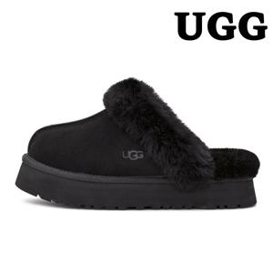 어그 UGG 디스케트 Disquette 플랫폼 털 슬리퍼 블랙 1122550-BLK