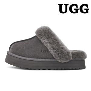 어그 UGG 디스케트 Disquette 플랫폼 털 슬리퍼 차콜 1122550-CHRC