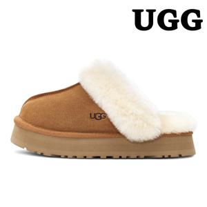 어그 UGG 디스케트 Disquette 플랫폼 털 슬리퍼 체스트넛 1122550-CHE