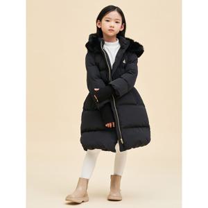 BEANPOLE KIDS 여아 퍼포인트 덕다운 롱패딩  블랙(BI3X38G015)