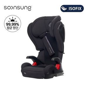 제나주니어 플러스 카시트 (ISOFIX) 차콜 / 컵홀더+킥매트