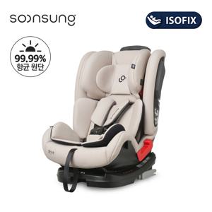 브릭 토들러 주니어 카시트(ISOFIX) 밀키베이지 / 선쉐이드+컵홀더+킥매트