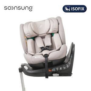 우노 에어 올인원 아이사이즈 회전형 카시트 ISOFIX 실버베이지 / 선쉐이드