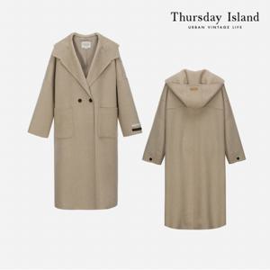 [Thursday Island] 더블여밈 솔리드 핸드메이드 코트(T228MCT241W)