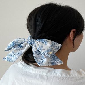 oar French Etoile Ribbon Scrunchie [Blue]