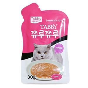 테비 고양이 간식 사료 고양이 츄르 먹이 도미 30g