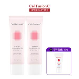 토닝 썬스크린100 50ml+50ml (+아쿠아포린 15ml) / 자연스러운 톤업 선크림