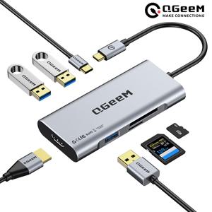 QGeeM 큐짐 7in1 USB C타입 HDMI 멀티허브 삼성덱스 미러링 닌텐도스위치 호환 맥북 프로