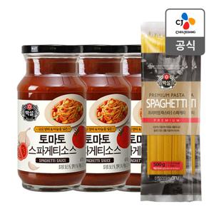 CJ 백설 아라비아따스파게티소스610G x 3개 + 스파게티면500g x 1개