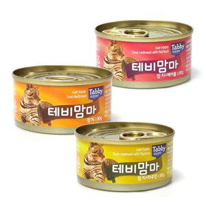 테비맘마 고양이캔 80g X 24개 3종