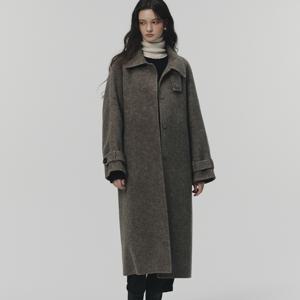 [한예슬착용] ANDY balmacaan handmade coat_BROWN